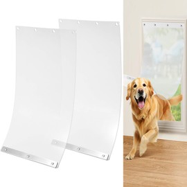 2 Pack Dog Door Replacement Flaps Compatible with Ruff Weather XL Dog Door, Sturdy Pet Door Replacement Flaps, 17.75" x 9.8" Flexible Doggy Door Replacement Flap with Metal Strip