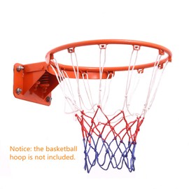 2 Pcs Heavy Duty Basketball Hoop Net 12 Loop Standard Indoor or Outdoor Nylon Braided Multicolor Duty Basketball Net Strong and Durable Replacement Basketball Net Basketball Accessories