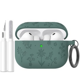AhaStyle AirPods Pro 3 Case Cover (2025) with Cleaning Kit, Green