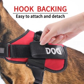 Dog Vest Patches, Service Dog/in Training/Emotional Support/Therapy Dog/DO NOT PET PU Patches - 2 Free Removable Dog Tags for Dog Harness, Collar & Leash