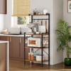 HOOBRO Kitchen Bakers Rack with Storage, 4 Tiers Coffee Bar