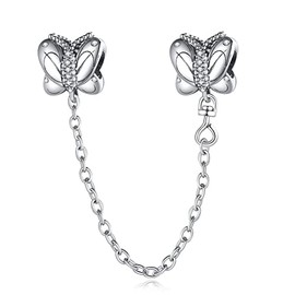 BEEUVIP Women's Life of Animals Charm Pendant for Bracelet 925 Sterling Silver Birthstone Charms Beads Fits Bracelet, Silver, Cubic Zirconia