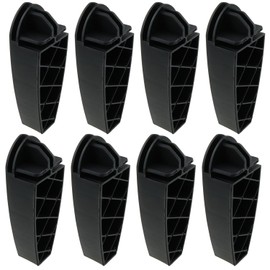 LUORNG 8PCS 100x35x25mm Wire Cube Organiser ABS Plastic Modular Shelf Connector Black Grid Cube Connector Tall Clip Suitable for Wardrobes Shoe Cabinets Storage Bins