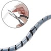 33FT XHF 5/16" Clear Spiral Cable Wrap 8mm(Wrapping Range:6mm-60mm) Cord