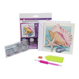 Ideen mit Herz Diamond Painting Greeting Card | Rhinestone Edition | 16 x 16 cm | 370 gsm | Includes Stones, Envelope & Tools (Shells)