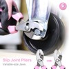 FASTPRO 5-Piece Pink Utility Pliers Set with Storage Bag, Includes