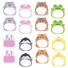 BetterJonny 16 Pack Cute Sticky Notes, Multicolor, 2.4 x 2.2 inches, Self-Stick Memo Pad, Funny Stationary Supplies, Kawaii Sticky Notes for Students & Home Office, Tab Supplies (8 Styles)