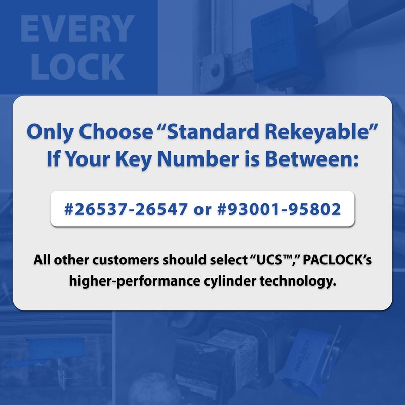 PACLOCK's 10-Series Universal Jobsite Box Lock, Standard Rekeyable (SR), One