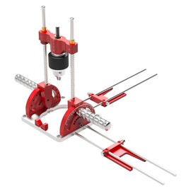 SYWAN Portable Drill Press, Angle Drill Guide Self-Centering for 1/16" - 1/2" Power Drills 0° To 60° Angle Drill Guide with Drill Chuck & Key, Self-Centering Base Woodworking Furniture
