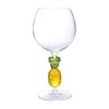 Supreme Housewares Pineapple Stem Wine Glasses, Yellow Pineapple-Shaped Reusable Shatterproof