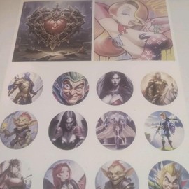 3d Printed Mtg Token with Power and toughness wheel. - Color: blue, white multi color