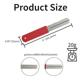Acoeitl 1Pcs V-Sharp Dart Sharpener with Red Handle Dual Grit Grinding Sharpening Stone for Steel Tip Darts and Fishing Hooks Dart Point Sharpener Reduce Burrs Keep Tips Sharp Darts Accessories