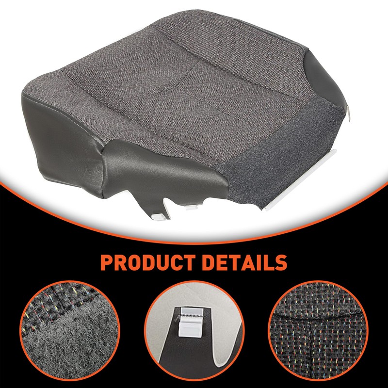 ECOTRIC Front Driver Side Bottom Seat Cover Compatible with 2003-2007
