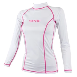 SEAC Women's Lady's Rash Guard T White, Long Sleeve, Sun Protection 97.5%, XS