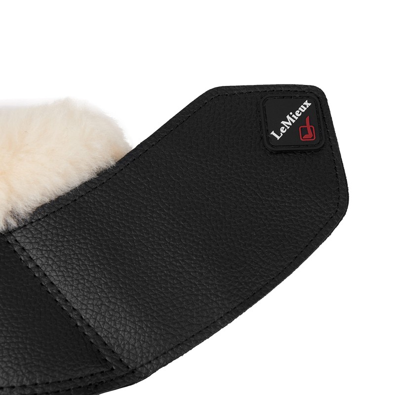 LeMieux Lambskin Wrap Round Over Reach Boots - Black, Medium