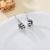 Seiyang arete de calavera de plata de ley con diseño