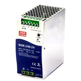 DynMach WDR-240-24 240W 24V 10A High Efficiency AC-DC Switching Power Supply - Wide Input Voltage, for Industrial Automation and Electronic Equipment