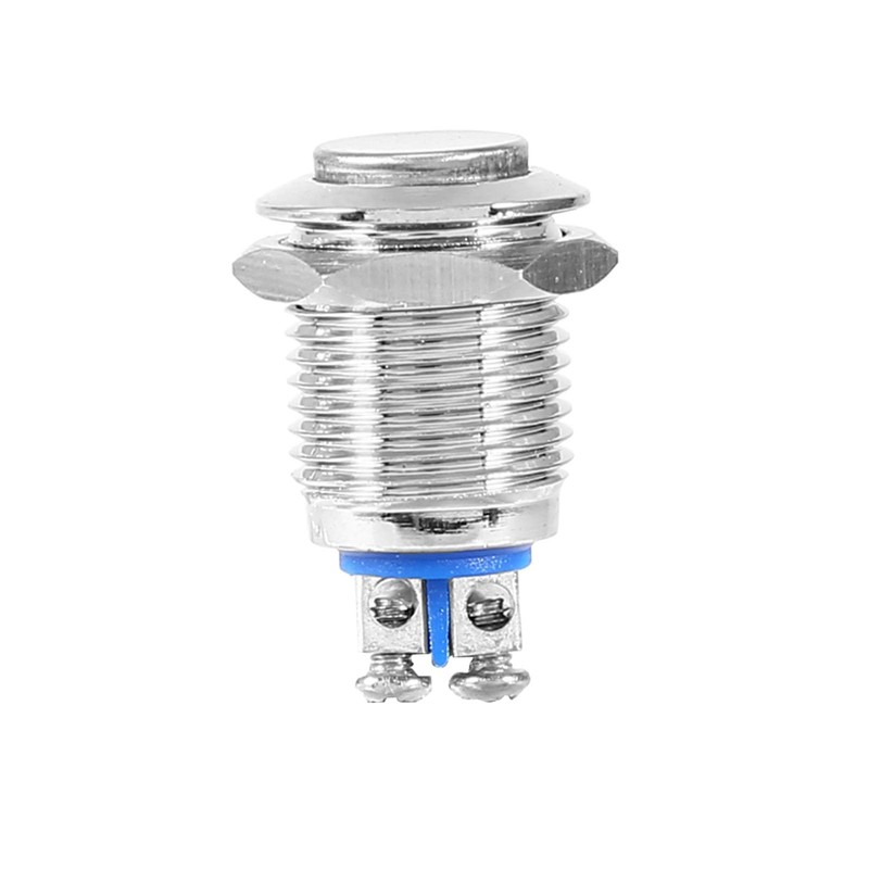 Oumefar 12mm Waterproof Metal Momentary Push Button Switch 2A 36V