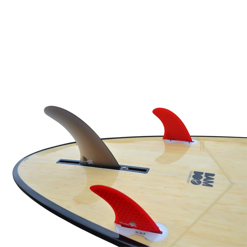 Fibreglass 6inch Centre Fin + 2 Honeycomb side fins (FCS