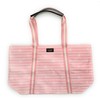 Victoria's Secret Pink White Stripe Weekender Tote Bag, Medium