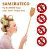 SAMEBUTECO Heavy-Duty Leather Fly Swatter Set: 1 Grey & 1