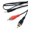 DRUT 1m 3.5mm Mono Jack Plug to 2 x RCA