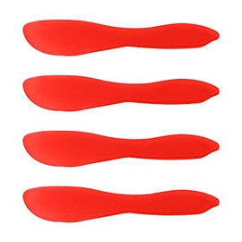 Linden Sweden Multi Purpose Spreaders | Versatile Butter Knife for Soft Cheese or Frosting | Safe for Kids | BPA-Free and Dishwasher-Safe | 2 Packs with 2 Spreaders Each | Made in Sweden | Red