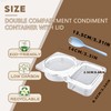 Dual Compartment Reusable Snack Containers with Lids - 90ml/60ml Leak-Proof