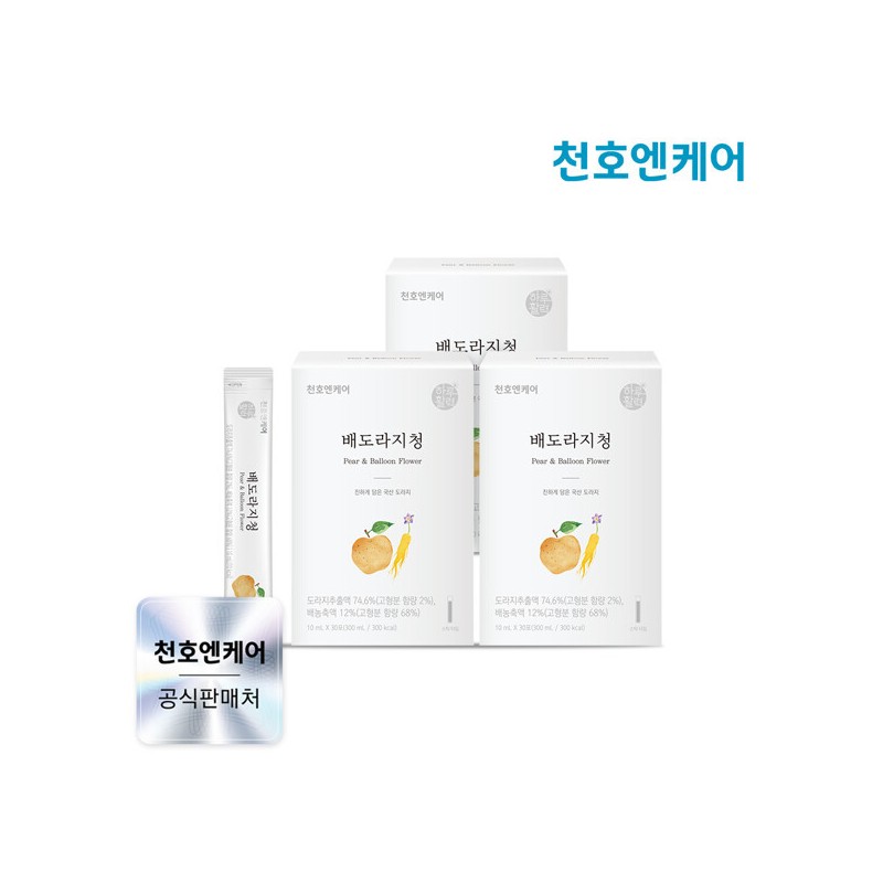 CheonhoenCare (현대Hmall)천호엔케어 배도라지청 10ml 30포 3박스 (Hyundai Hmall) Cheonho Encare
