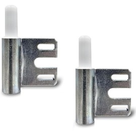 2 x Frame Parts for Steel Frame Glass Door Hinges Galvanised Steel (Rt. for 2 Pieces Steel Frame Hinges with Plastic Sleeve)