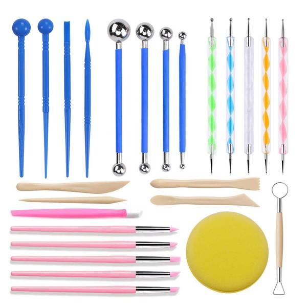 Polymer Clay Tools, Dotting Tools, Nail Art, Air Dry Clay,