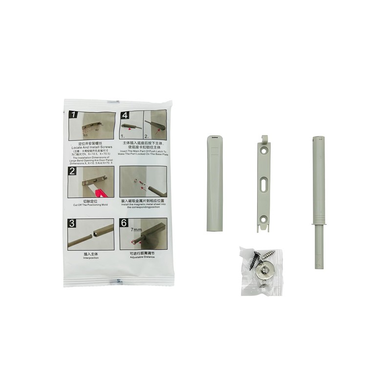 LOOTICH Push to Open Rebound Door Catches for Kitchen Cabinet