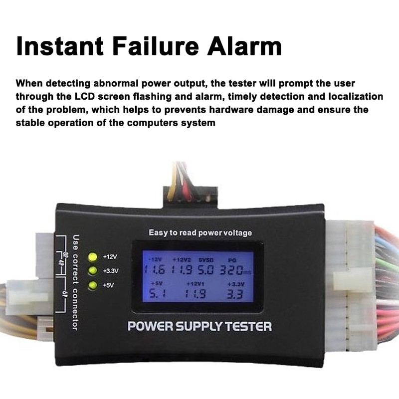 ATX Power Supply Tester, Connections Power Supply Tester, ATX Performance