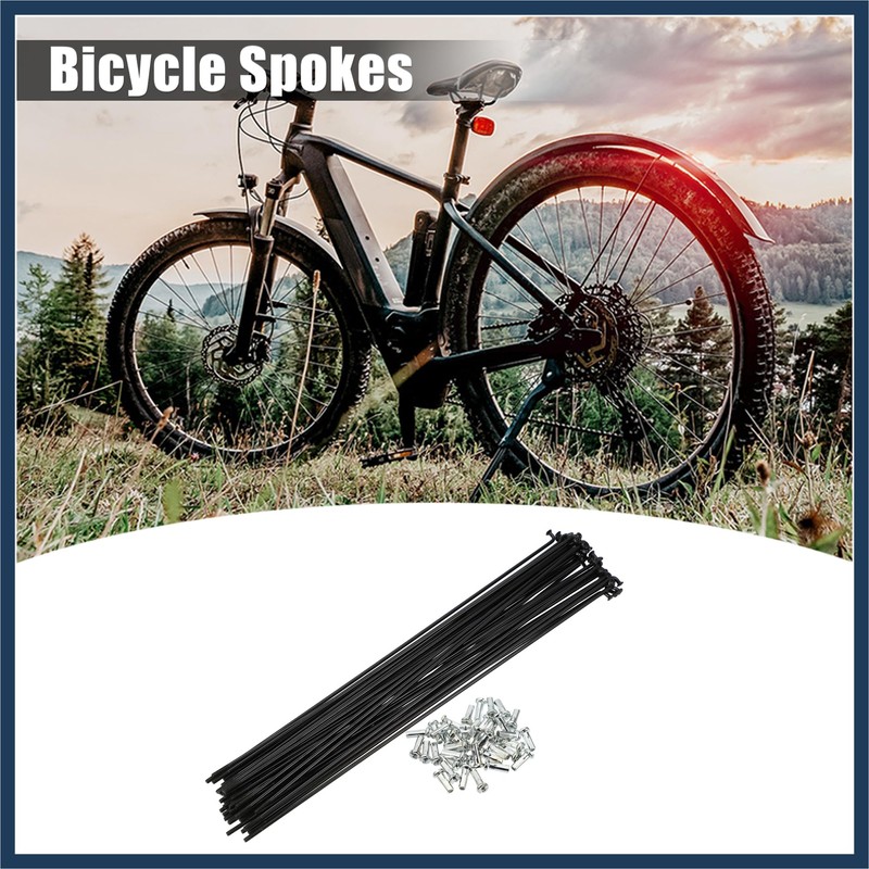 VekAuto 40 Pcs 14G J Bend 228mm Bike Bicycle Spokes