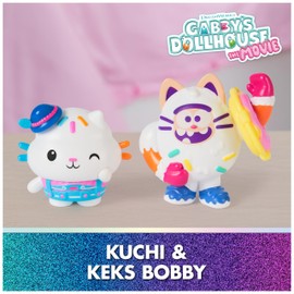 Gabby's Dollhouse: The Movie - Kuchi & Cookie Bobby Toy Figure Set with 2 Accessories for Ages 3+