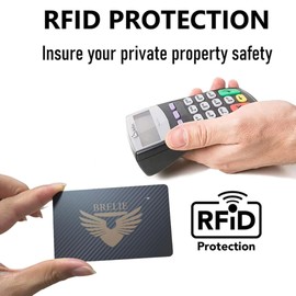 BRELIE RFID/NFC Blocking Card (2 Pack)- Credit Card Protector, Contactless Security Protector, Protection from Cyber & Identity Theft
