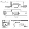 Electric Strike Lock Electronic Mortise NO Mode Fail Secure Lock