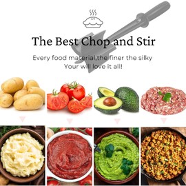 Professional Heat Resistant Nylon Meat and Potato Masher, 5-blade Safe for Non-Stick Cookware,Meat Chopper, Meat Masher for Ground Beef Hamburger Meat, Mix and Chop Kitchen Tool & Meat Utensil