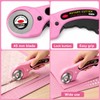 12 PCS Rotary Cutter, Durable Fabric Cutter for Sewing Quilting