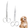 Baluue 3sets 2pcs Stainless Steel Pet Barber Scissors Straight Bending