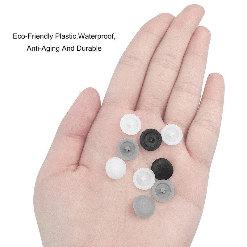 360 Pieces Pozi Screw Cover Caps Plastic Fits Most Phillips