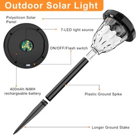 FIFlying Solar Garden Lights - Pack of 6