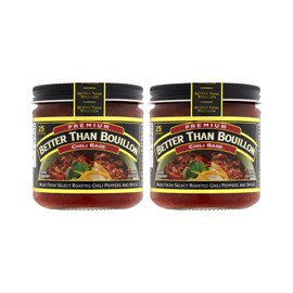 Better Than Bouillon Chili Base, Made from Select Roasted Chili Peppers & Spices, Blendable Base for Added Flavor, 8-Ounce Jar (Pack of 2)