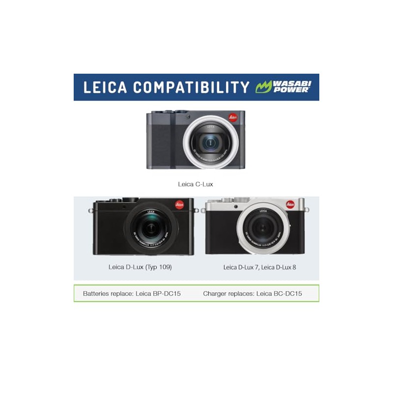 Wasabi Power Battery for Leica BP-DC15 and Leica C-Lux, D-Lux