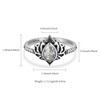 LOVECOM Lotus Ring for Women Teen Girls 925 Sterling Silver