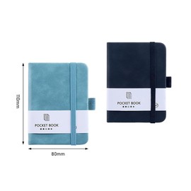 LBYHZS 4 Pcs Cuaderno de Bolsillo Pequeño, Libretas A7 para Notas, 200 Páginas, Mini Cuaderno de Viaje, Cubierta de Cuero, Mini Notas para Oficina, Viaje, Estudio, Regalo