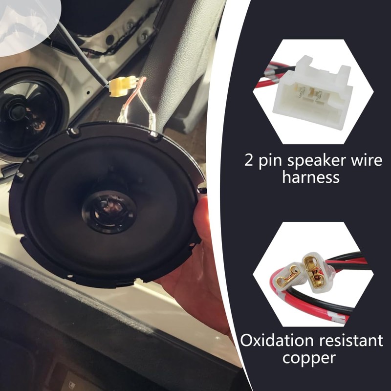 New 4pcs Car Door Speaker Wiring Harness Adapter Connector Plug