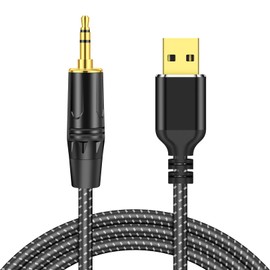 Rliwov USB to 3.5mm TRS Stereo Audio Cable,16FT USB A 2.0 to 1/8 inch 3.5mm Male Audio Adapter for Laptop, Windows, PC, Amplifier, Speaker, Note: NOT Support Charging MP3, NOT Work for Car, Truck, TV