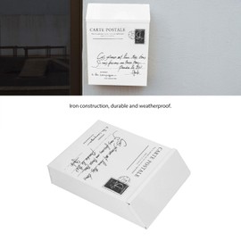 Locking Mailboxes Wall Mounted Vertical, Large Capacity Mail Box Metal Post Box Security Drop Box Mail Boxes Outdoor with 2 Keys 3 Hooks for Home(White)