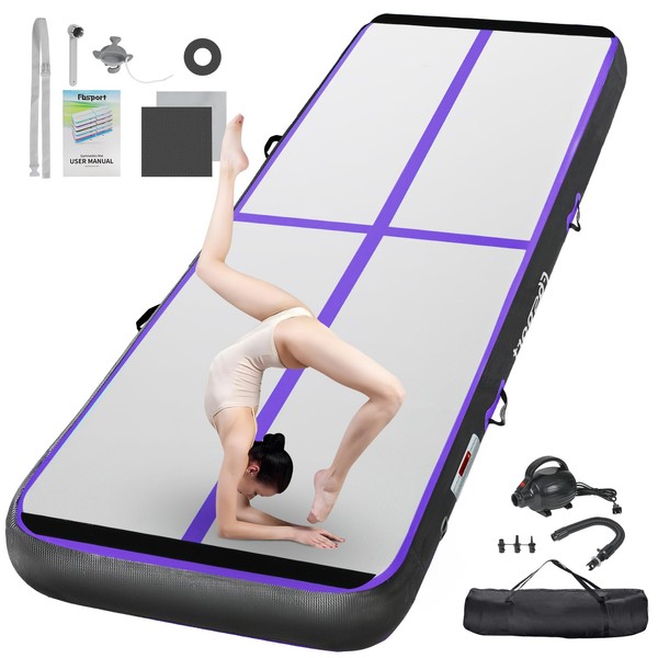 FBSPORT Inflatable Air Gymnastics Mat Training Mats 4/8 inches Thickness
